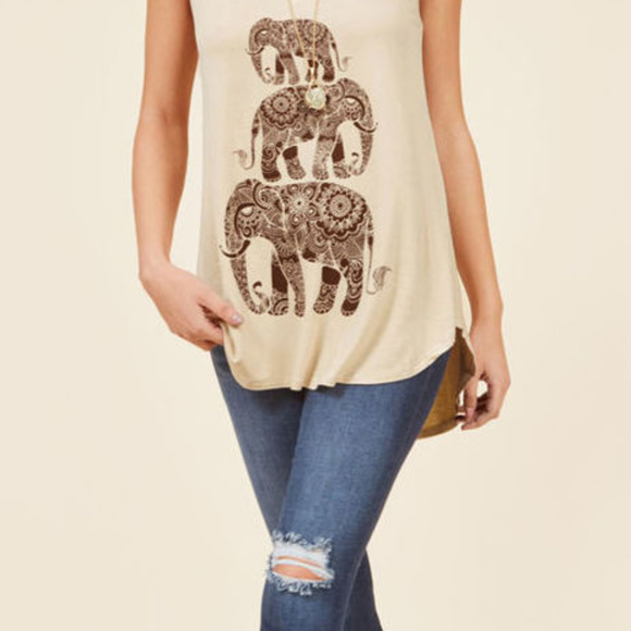 BOHO Elephant Top - Picture 1 of 3